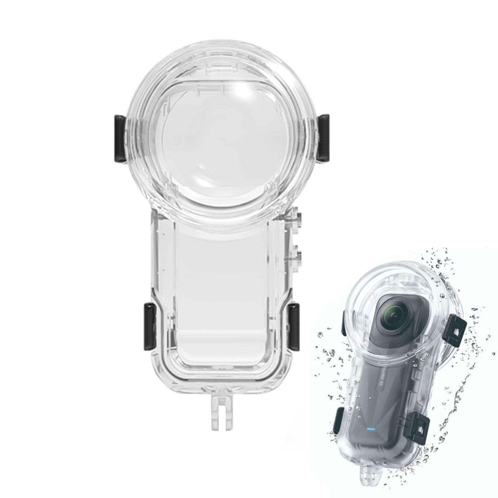 Insta360 X5 Невидимый Дайвинг Бесшовный Водонепроницаемый Глубина Импортное Покрытие Царапина Давление Падение Царапина Легко Оставляет Отпечатки Пальцев Водонепроницаемый Чехол Insta360 X5