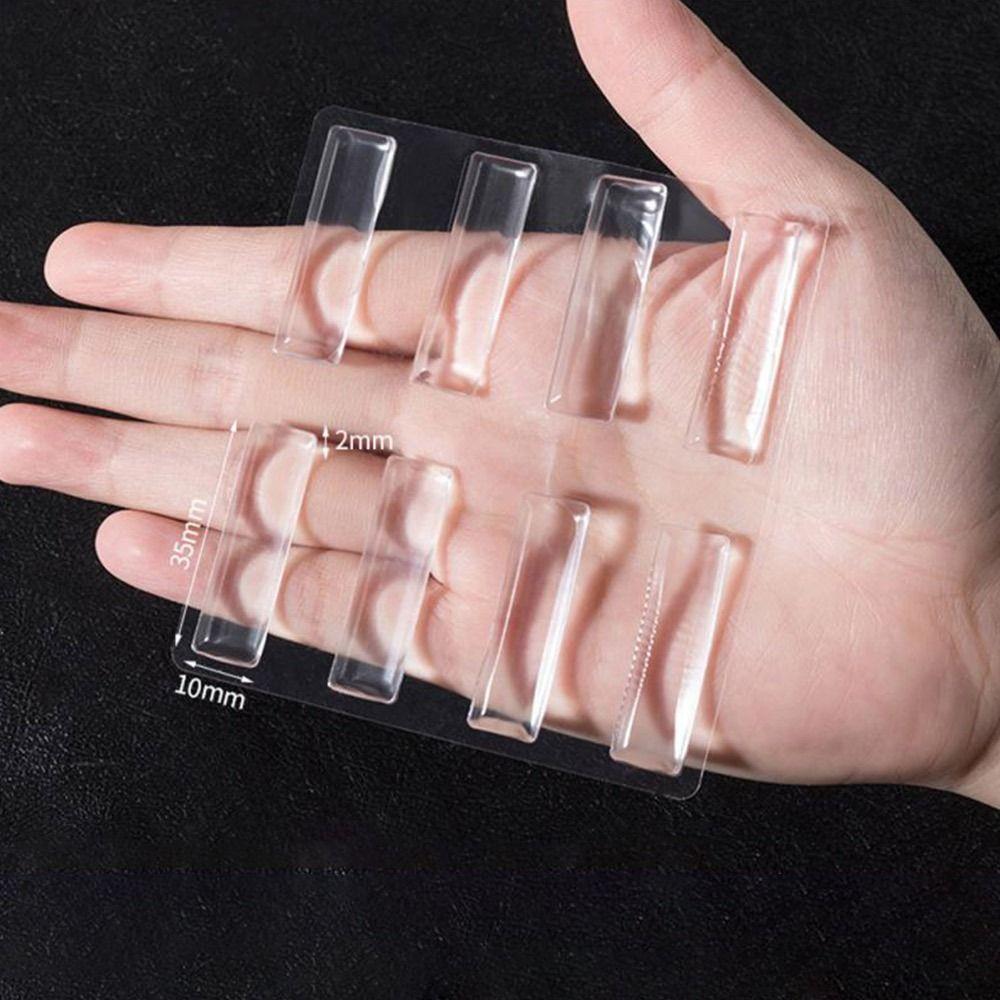 Зеркало заднего вида бампер царапина край двери автомобиля прозрачный анти царапина анти столкновений защитная полоса S-35x10x2mm 8pcs